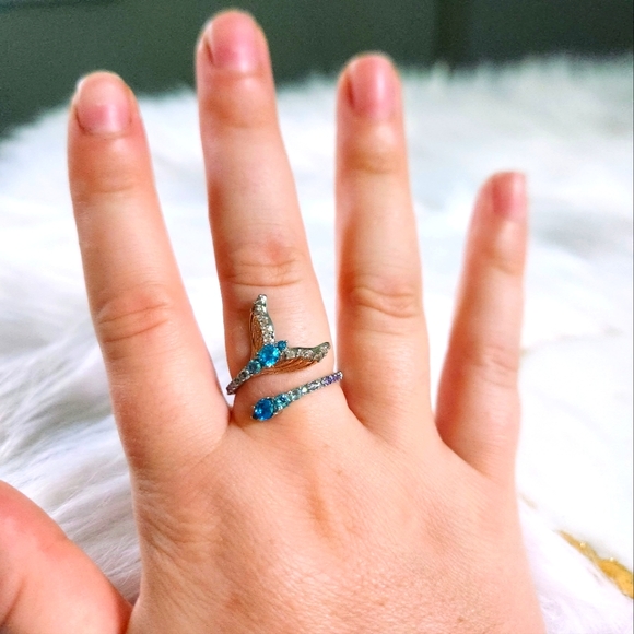 NWT Bomb Party 'Atlantis Bound' Mixed Metal Multicolor Wrap Ring - Size 9 - Picture 10 of 11